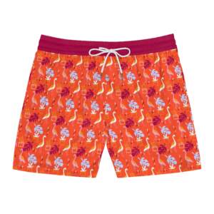 Men's Tropical Flamingo Swim Shorts — Orange All-Over Print - GIFTZ For Your Loved Ones