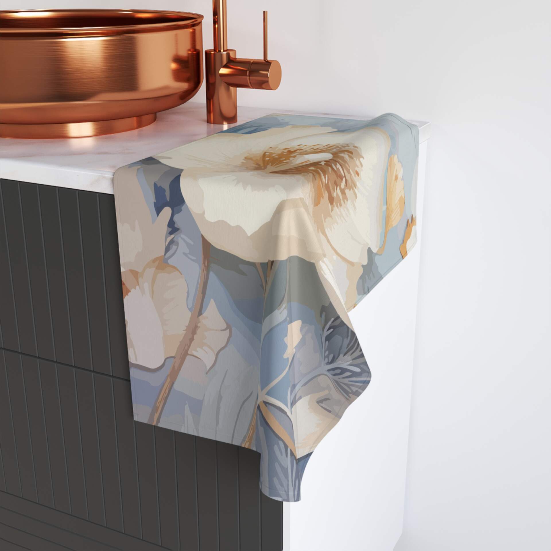 Floral Hand Towel - Elegant Botanical Design for Home Decor - GIFTZ For Your Loved Ones