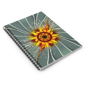Sunburst Floral Spiral Notebook — Ruled Journal for Notes & Sketches - GIFTZ For Your Loved Ones