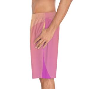 Men's Gradient Pink Board Shorts — Retro Sunset Surf Trunks - GIFTZ For Your Loved Ones
