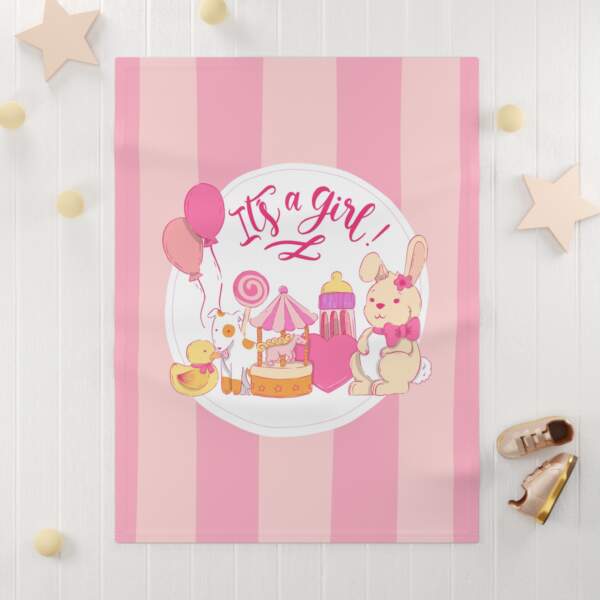 It's a Girl Soft Fleece Baby Blanket - GIFTZ For Your Loved Ones