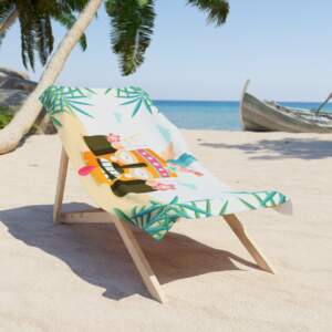 Tropical Tiki Beach Towel - Fun Summer Design for Pool and Beach Days - GIFTZ For Your Loved Ones