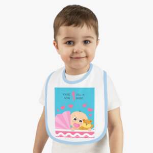 Baby Bib - "You're Now 1 Still A Baby" First Birthday Cute Pacifier & Teddy Design - GIFTZ For Your Loved Ones