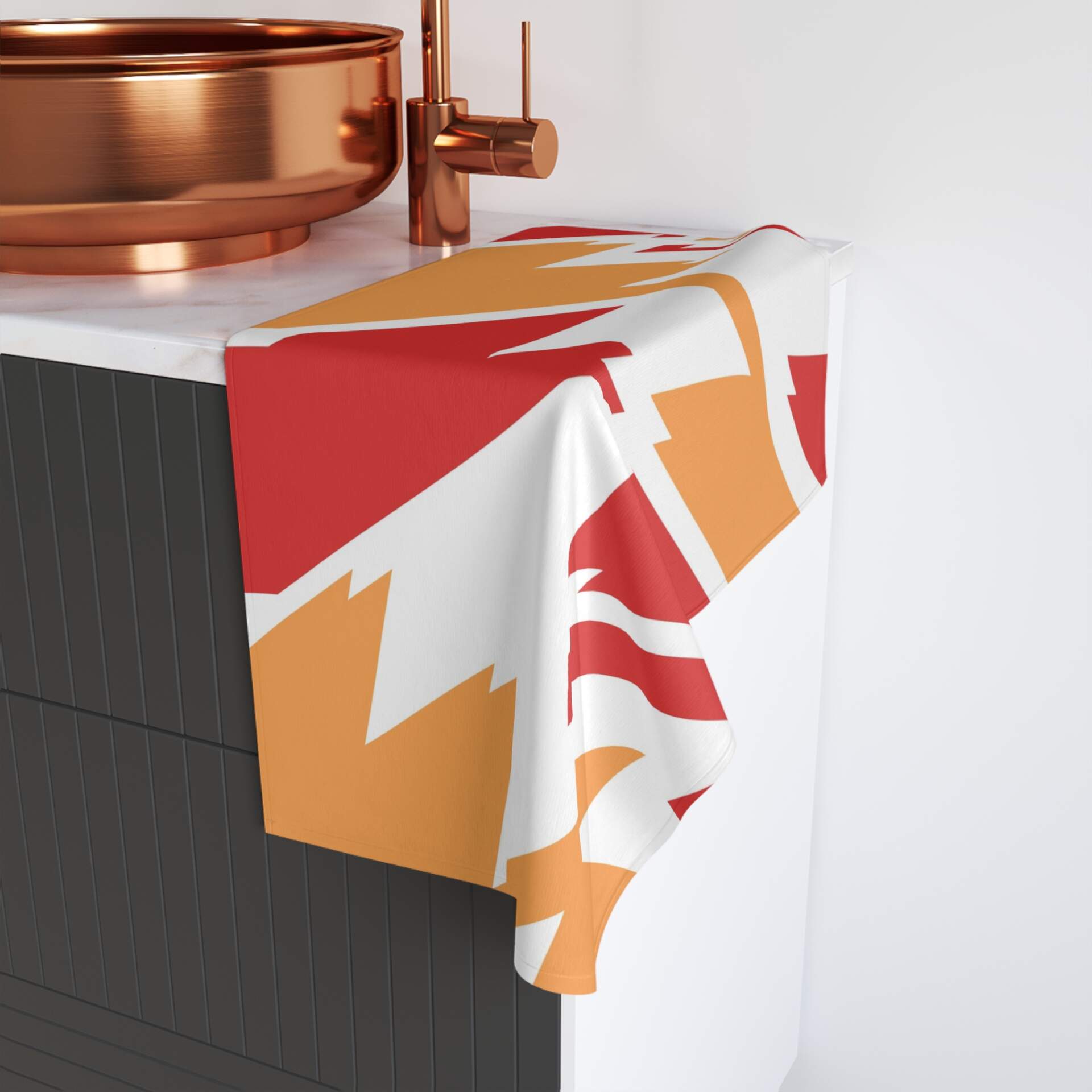 Vibrant Geometric Hand Towel - Bold Colors for Kitchen & Bath - GIFTZ For Your Loved Ones