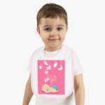 Baby Bib - "It's a Girl" Pink Newborn Feeding Bib with Contrast Trim - GIFTZ For Your Loved Ones