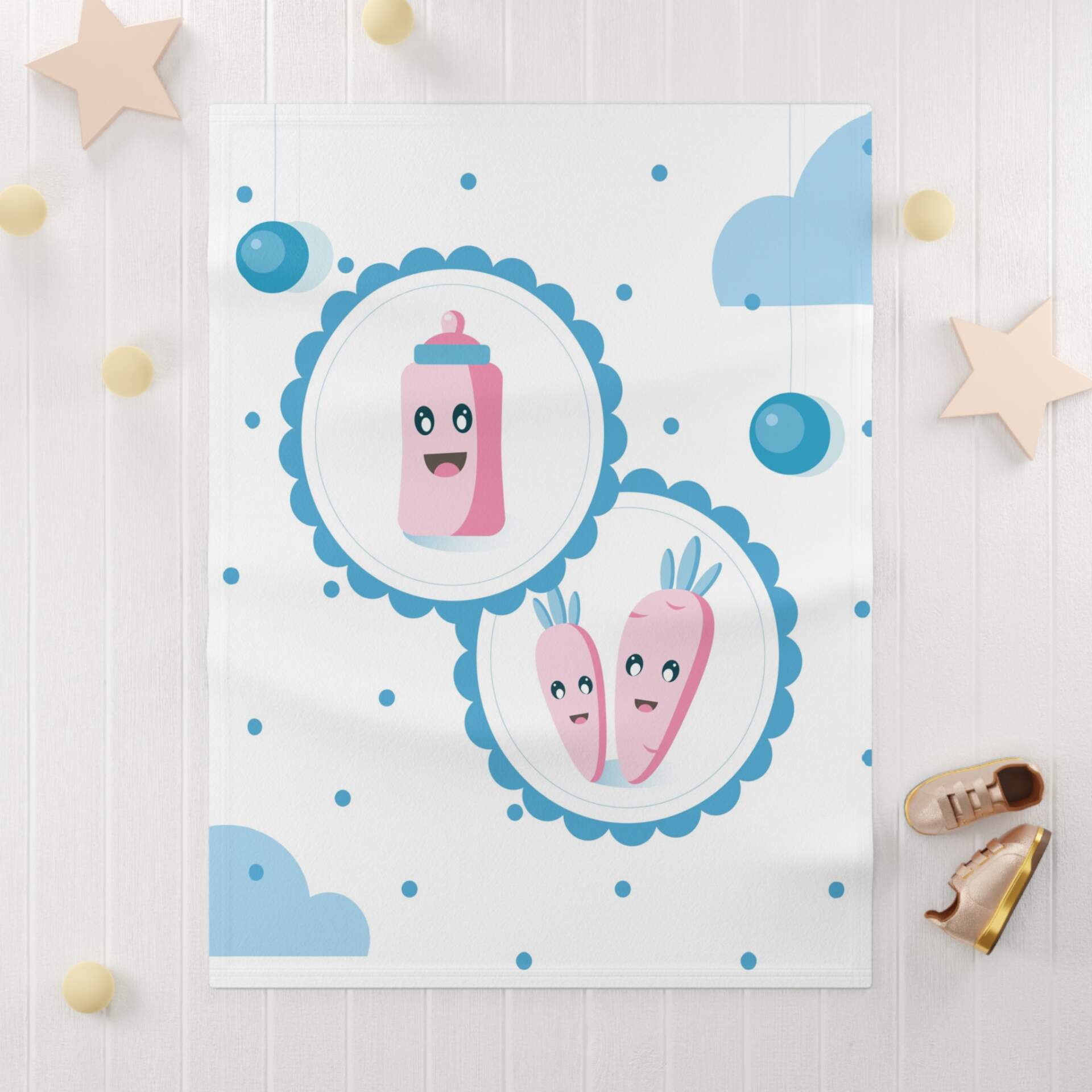 Cute Cartoon Baby Blanket with Friendly Characters - GIFTZ For Your Loved Ones