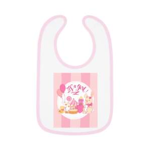Baby Bib — Pink "It's a Girl" Newborn Shower Gift - GIFTZ For your loved ones