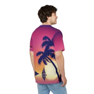 Sunset Boating Mode Palm Tee — Tropical Sunset Graphic T-Shirt - GIFTZ For Your Loved Ones