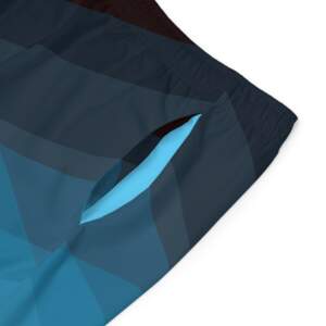 Blue Gradient Chevron Board Shorts — Men's Surf & Swim Trunks - GIFTZ For Your Loved Ones