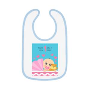 Baby Bib - "You're Now 1 Still A Baby" First Birthday Cute Pacifier & Teddy Design - GIFTZ For Your Loved Ones