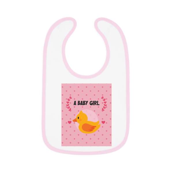 Pink Duck Baby Bib – “A Baby Girl” Newborn Feeding Bib, Cute Gender Reveal & Baby Shower - GIFTZ For Your Loved Ones
