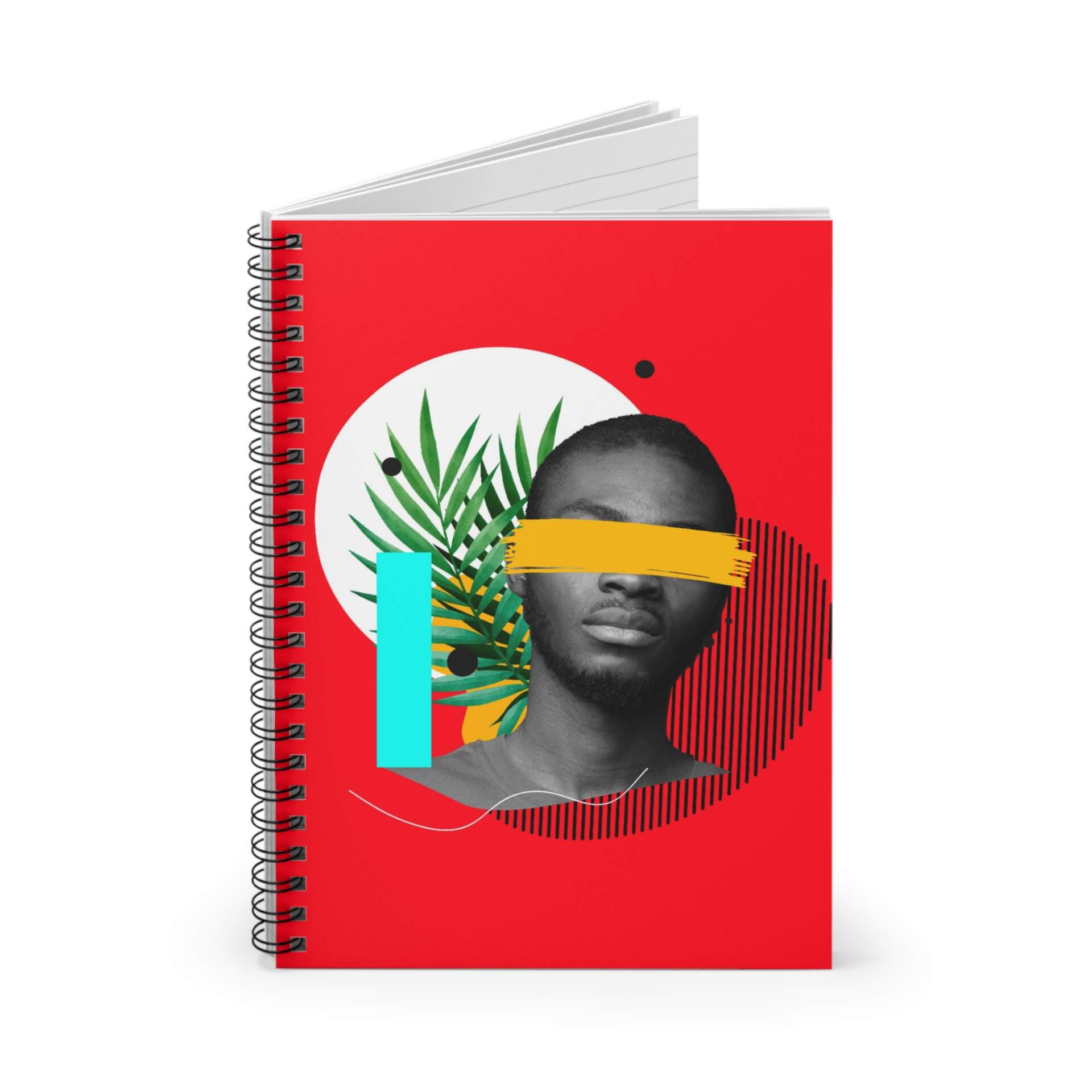 Abstract Portrait Spiral Notebook — Bold Red Modern Art Journal - GIFTZ For Your Loved Ones