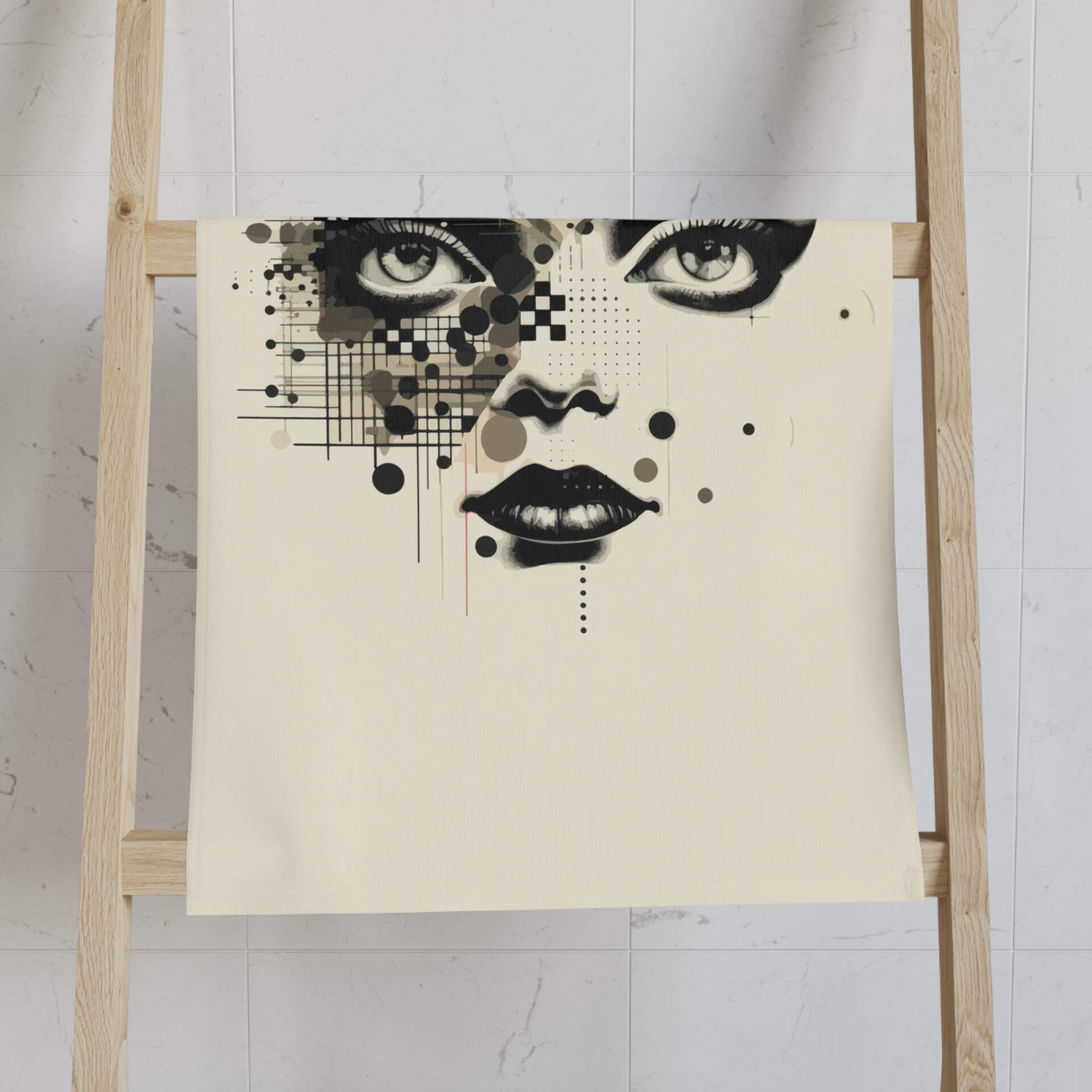 Artistic Abstract Face Hand Towel - Modern Home Decor - GIFTZ For Your Loved Ones