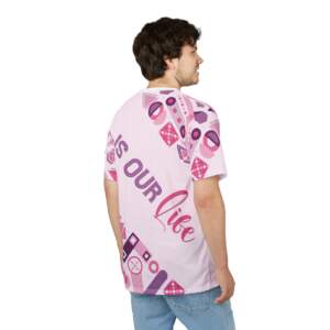 The Big Art Pink Graphic Tee — All-Over Print Abstract Design - GIFTZ For Your Loved Ones
