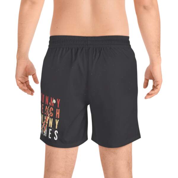 Sunny Beach Swim Shorts — Retro Pinup Graphic Men’s Swim Trunks - GIFTZ For Your Loved Ones