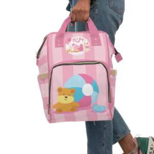 Cute Pink Multifunctional Diaper Backpack for Moms - GIFTZ For Your Loved Ones