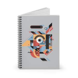 Geometric Abstract Spiral Notebook — Modern Colorful Pattern (Ruled) - GIFTZ For Your Loved Ones