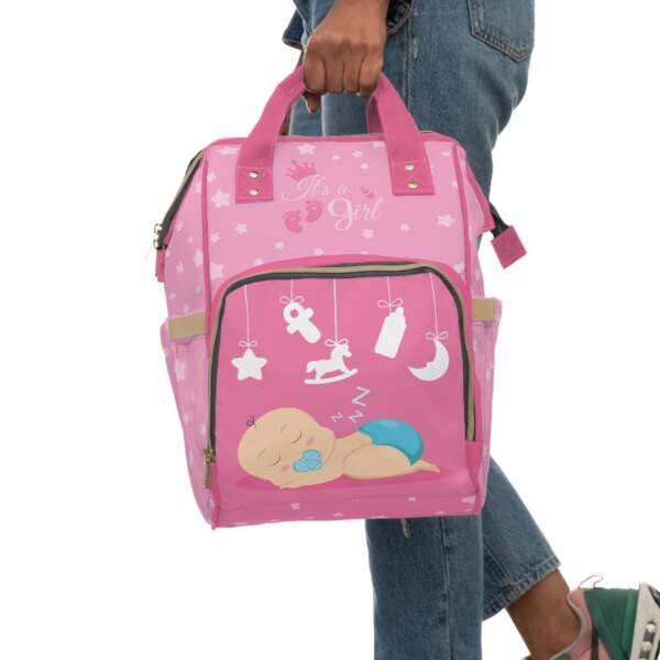 Baby Girl Multifunctional Diaper Backpack - Cute & Practical for New Parents - GIFTZ For Loved Ones