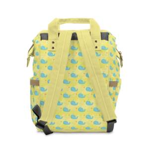 Whale Print Multifunctional Diaper Backpack – Stylish and Practical Baby Bag for Moms and Dads - GIFTZ For Your Loved Ones