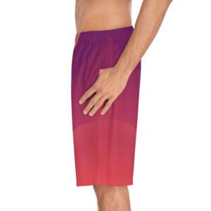 Sunset Gradient Men's Board Shorts — Vibrant Abstract Swim Trunks - GIFTZ For Your Loved Ones