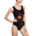 Cosmic Neon Face One-Piece Swimsuit - GIFTZ For Your Loved Ones