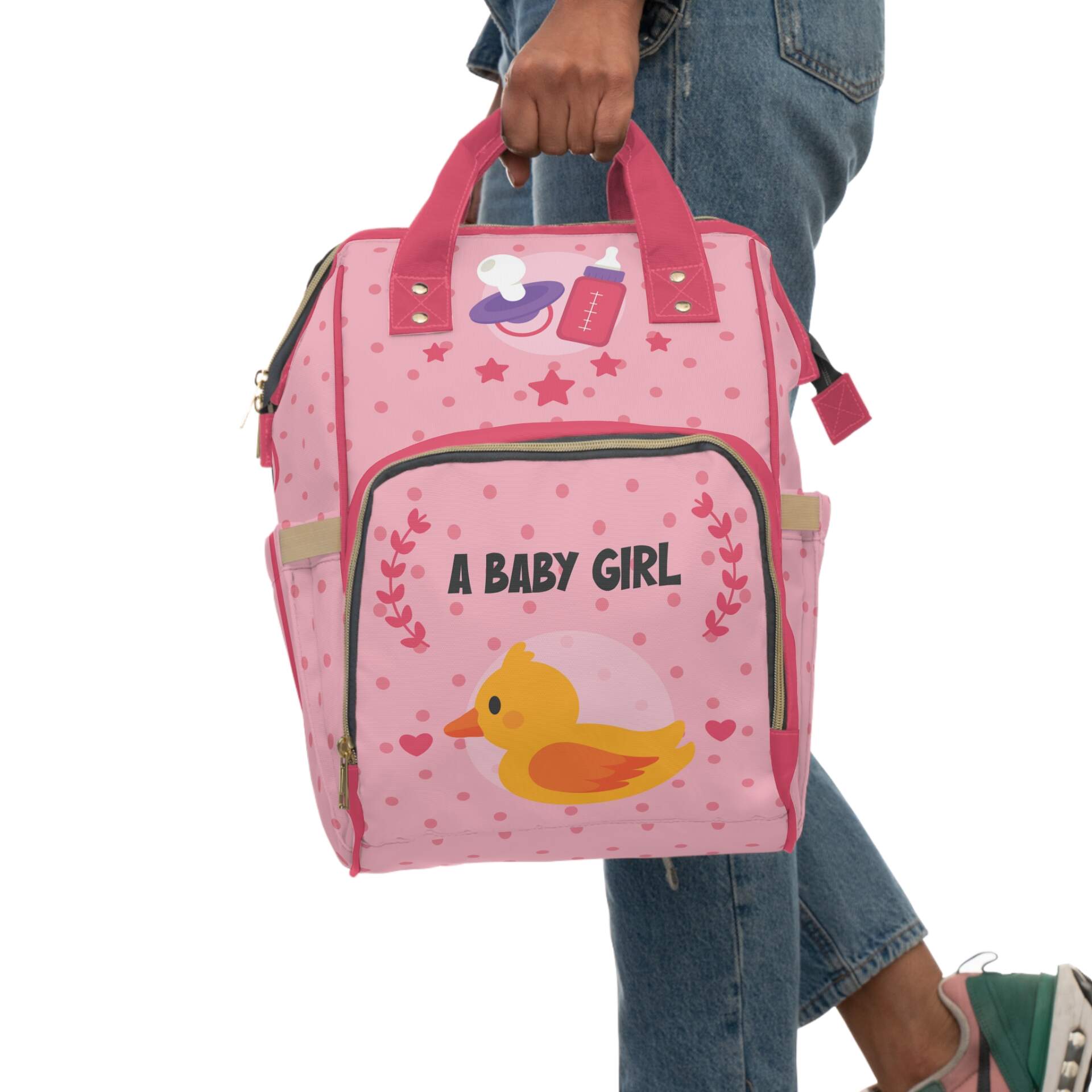 Cute Baby Girl Diaper Backpack with Duck Design - GIFTZ For Your Loved Ones