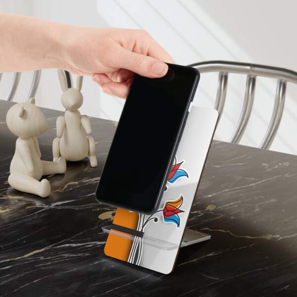 Artistic Smartphone Display Stand with Floral Design - GIFTZ For Your Loved Ones