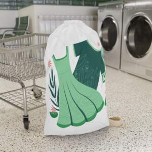 Green Dresses Laundry Bag — Floral Hanging Laundry Tote - GIFTZ For Your Loved Ones