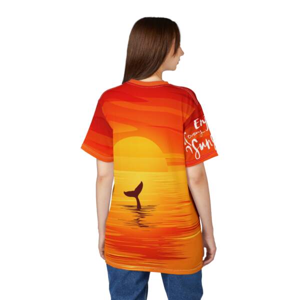 Sunset Whale Tail Tee — Orange Ocean Sunset All-Over Print Shirt - GIFTZ For Your Loved Ones