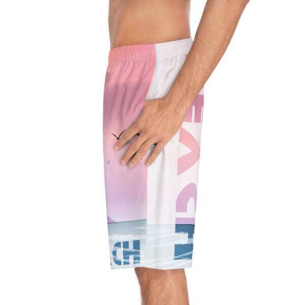 Beach Vibes Board Shorts — Sunset Palm Print Men’s Swim Trunks - GIFTZ For Your Loved Ones