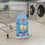 Cute Blue Monster Laundry Bag – Kids’ Cartoon Drawstring Hamper - GIFTZ For Your Loved Ones