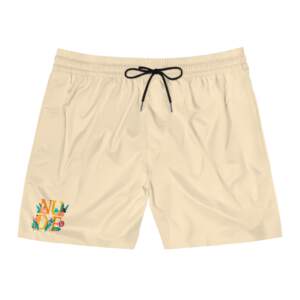 Swim Shorts - 'N**E' Tropical Graphic Men's Mid-Length Swim Trunks - GIFTZ For Your Loved Ones