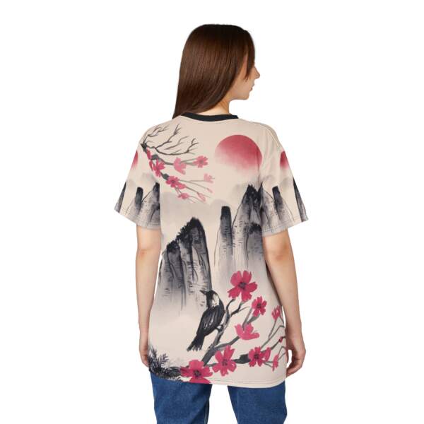 Cherry Blossom Sumi-E Tee — Japanese Ink Landscape All-Over Print - GIFTZ For Your Loved Ones