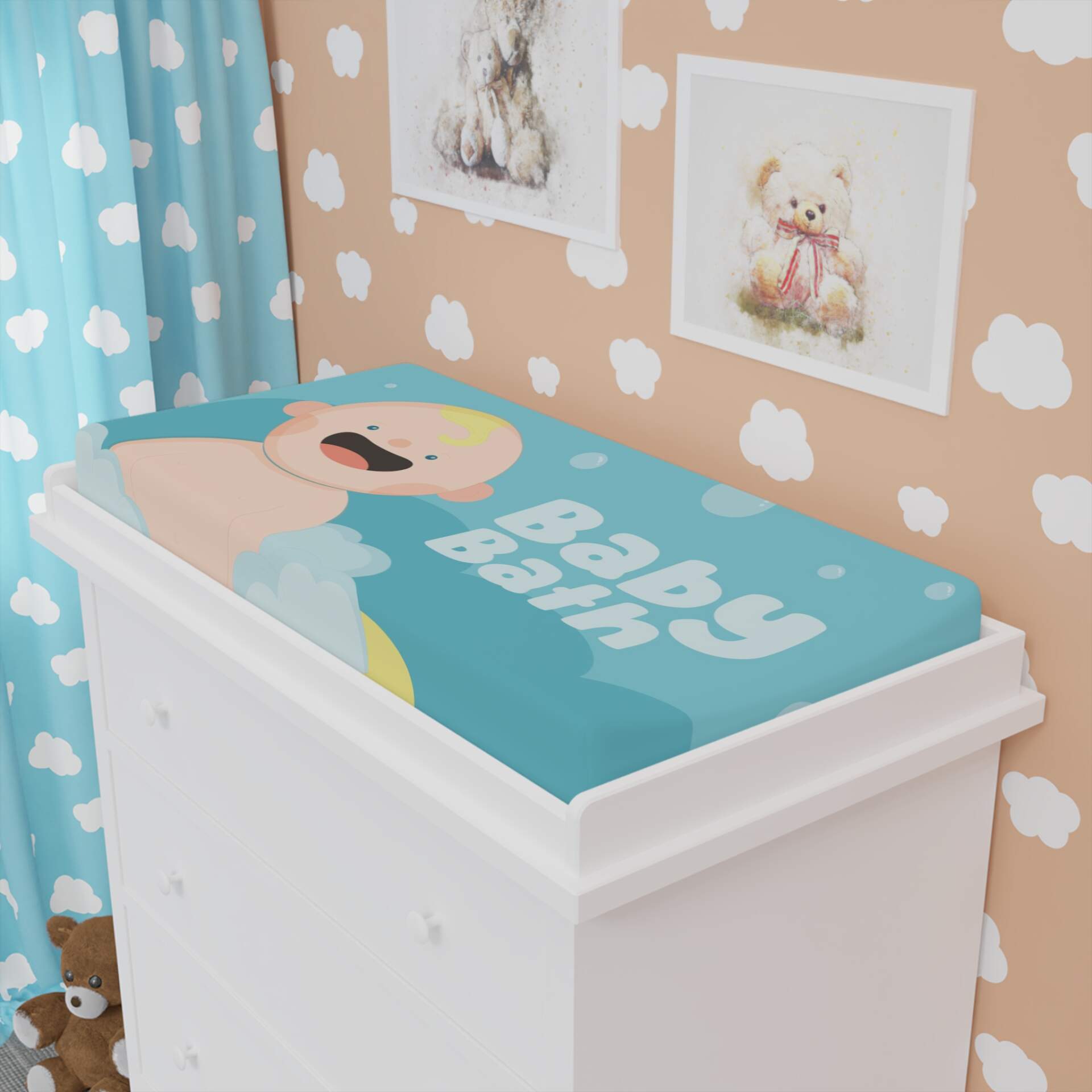 Cute Baby Bath Changing Pad Cover - Adorable Nursery Accessory - GIFTZ For Your Loved Ones