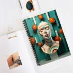Art Bust Spiral Notebook — Abstract Geometric Design Ruled Journal - GIFTZ For Your Loved Ones