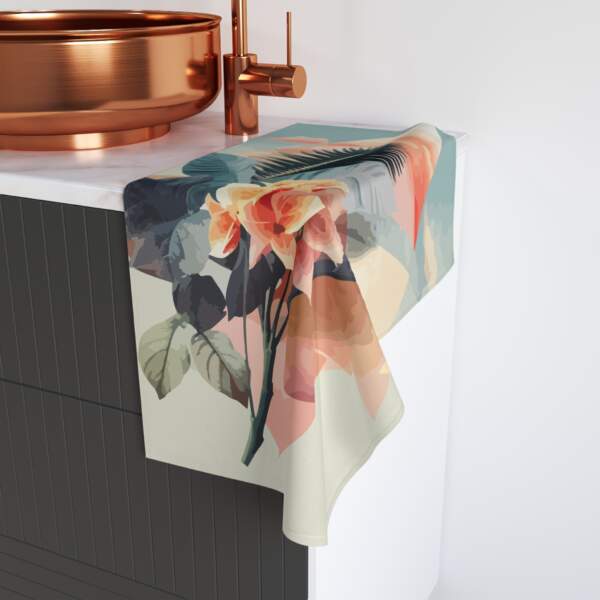 Tropical Floral Hand Towel - Stylish Kitchen & Bathroom Decor - GIFTZ For Your Loved Ones