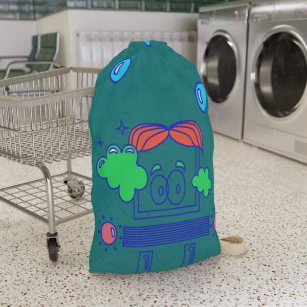 Playful Robot Laundry Bag — Cute Cartoon Wash Day Organizer - GIFTZ For Your Loved Ones