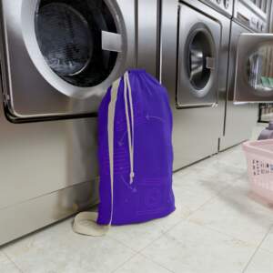 Laundry Bag - Purple Laundry Cycle Print Drawstring Bag - GIFTZ For Your Loved Ones