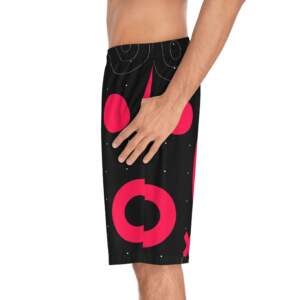 Retro Neon Circle & Cross Swim Trunks - Board Shorts - GIFTZ For Your Loved Ones