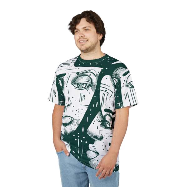 Abstract Portrait All-Over Print Tee — Moody Line Art Faces - GIFTZ For Your Loved Ones