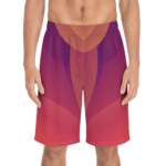 Sunset Gradient Men's Board Shorts — Vibrant Abstract Swim Trunks - GIFTZ For Your Loved Ones