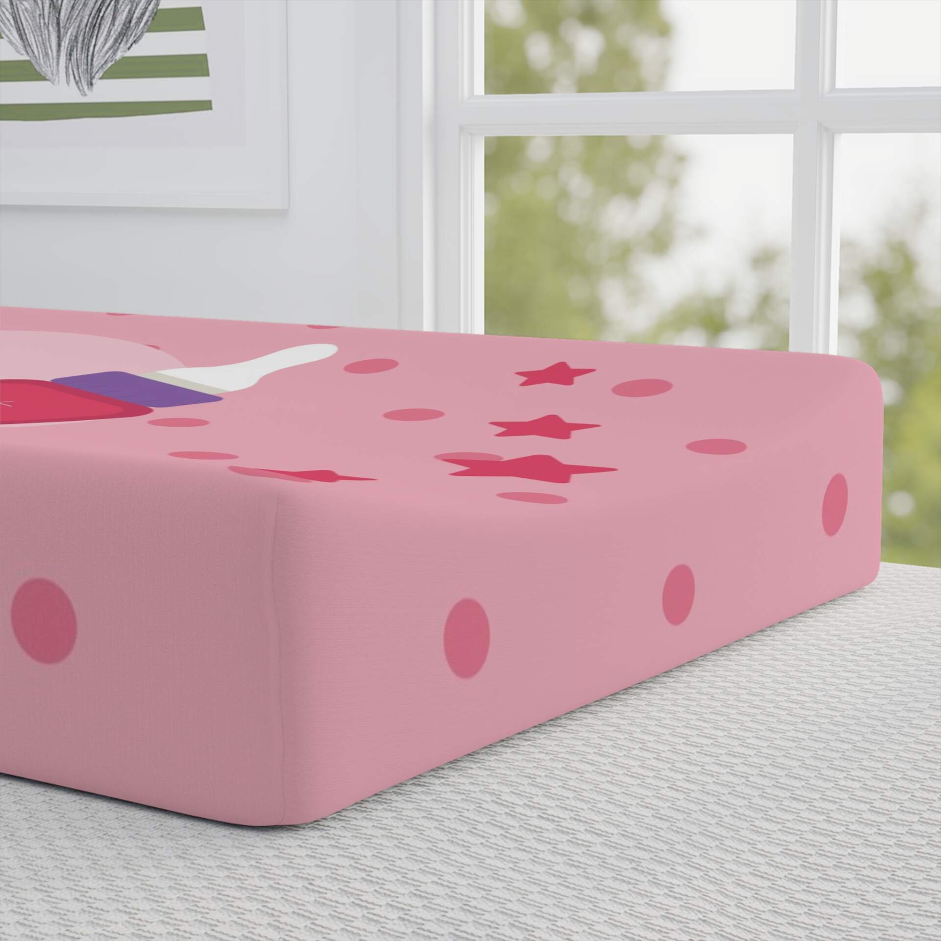 Cute Baby Changing Pad Cover with Pacifier and Star Design - GIFTZ For Your Loved Ones