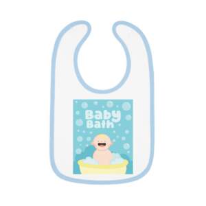 Baby Bath Bib — Cute Blue Baby Bathtime Feeding Bib - GIFTZ For Your Loved Ones