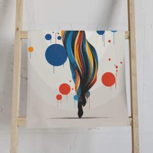 Artistic Dance-Themed Hand Towel - Colorful Abstract Design - GIFTZ For Your Loved Ones