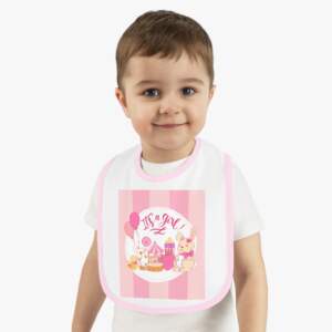 Baby Bib — Pink "It's a Girl" Newborn Shower Gift - GIFTZ For your loved ones