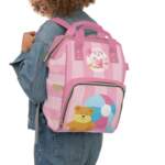 Cute Pink Multifunctional Diaper Backpack for Moms - GIFTZ For Your Loved Ones