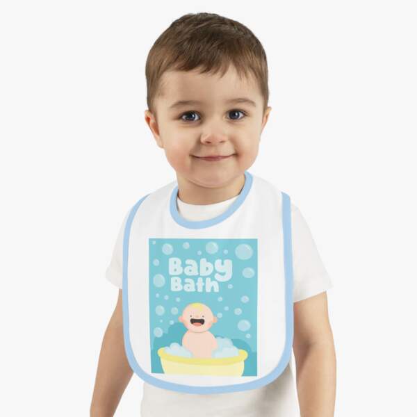 Baby Bath Bib — Cute Blue Baby Bathtime Feeding Bib - GIFTZ For Your Loved Ones