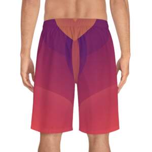 Sunset Gradient Men's Board Shorts — Vibrant Abstract Swim Trunks - GIFTZ For Your Loved Ones