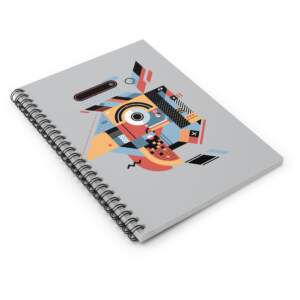 Geometric Abstract Spiral Notebook — Modern Colorful Pattern (Ruled) - GIFTZ For Your Loved Ones
