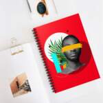 Abstract Portrait Spiral Notebook — Bold Red Modern Art Journal - GIFTZ For Your Loved Ones